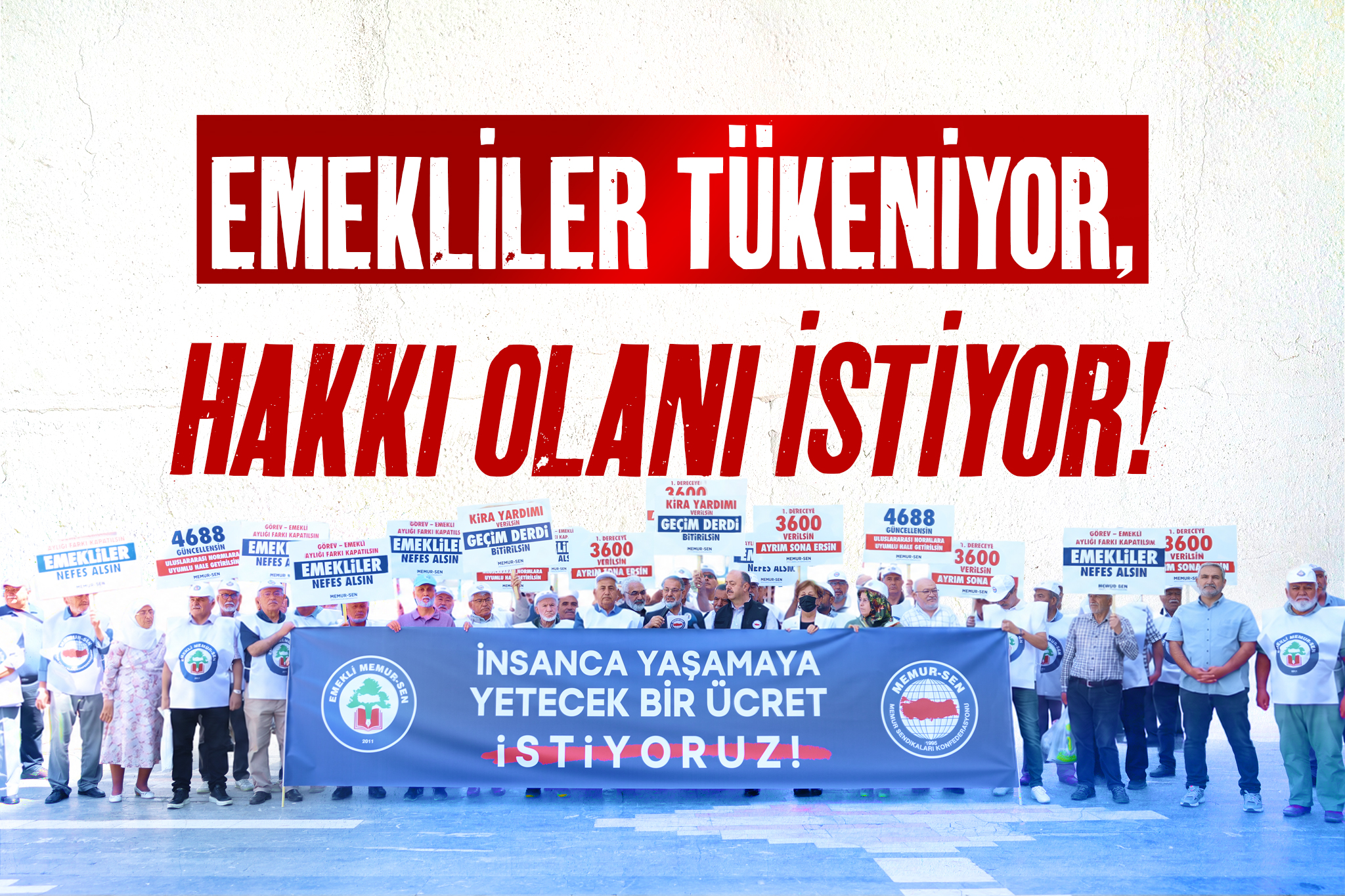 EMEKLİLER TÜKENİYOR, HAKKI OLANI İSTİYOR