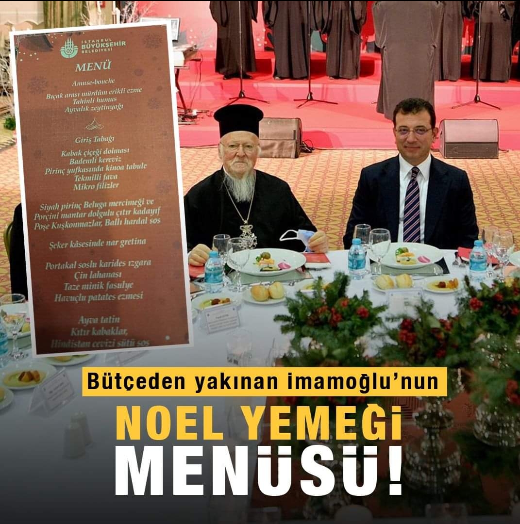 EKREM İMAMOĞLUN'DAN HRİSTİYANLARA NOEL YEMEĞİ