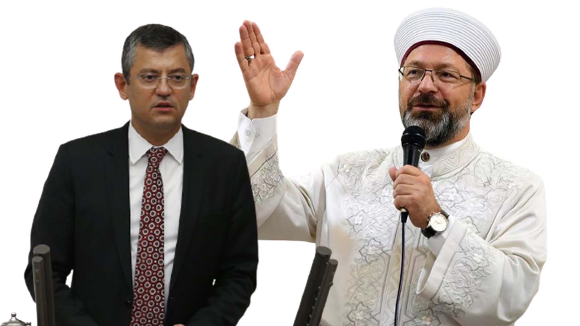 CHP'li Özel'in "Orta çağ" benzetmesine Diyanet İşleri Başkanı Erbaş'tan fotoğraflı yanıt!