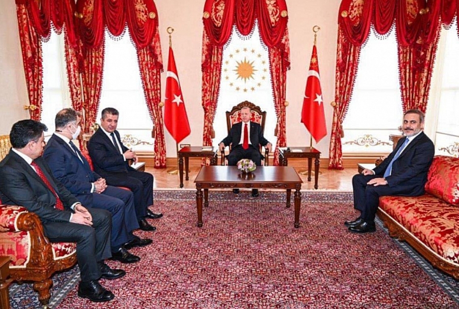 Cumhurbaşkanı Erdoğan Mesrur Barzani'yi Kabul etti